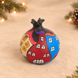 "The Little Christmas Village"- Naive Art Style