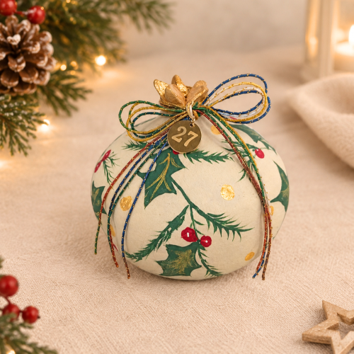 "Golden Noel"- Κεραμικό Ρόδι