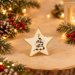 Xmas magnet αστέρι από πορσελάνη