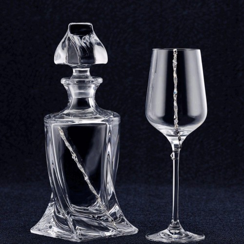Σετ κουμπάρου silver plated