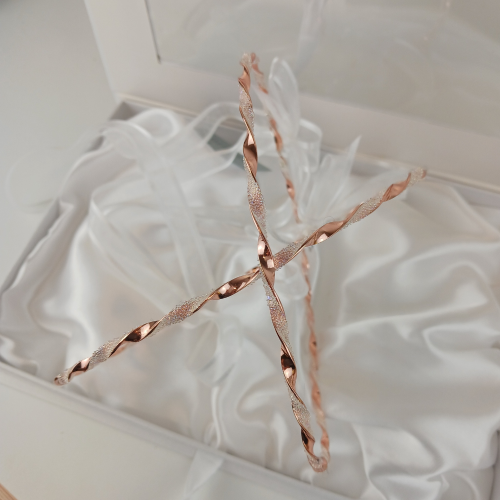 Στέφανα γάμου επάργυρα rose gold