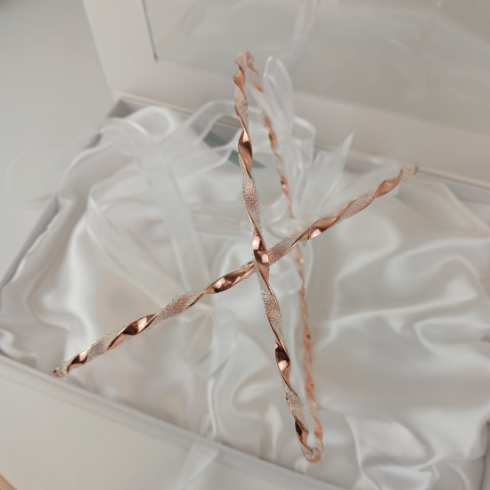 Στέφανα γάμου επάργυρα rose gold